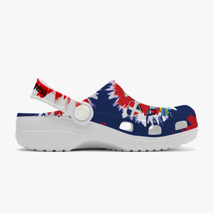 Dominican Personalized Clogs Shoes With Symbols Tie Dye