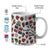 Custom Dominican Republic Coffee Mug Cup With Heart, Map, Flag