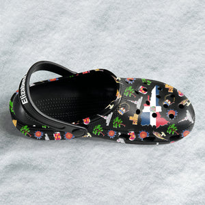 Dominican Customized Clogs Shoes With Dominican Flag And Symbols v2