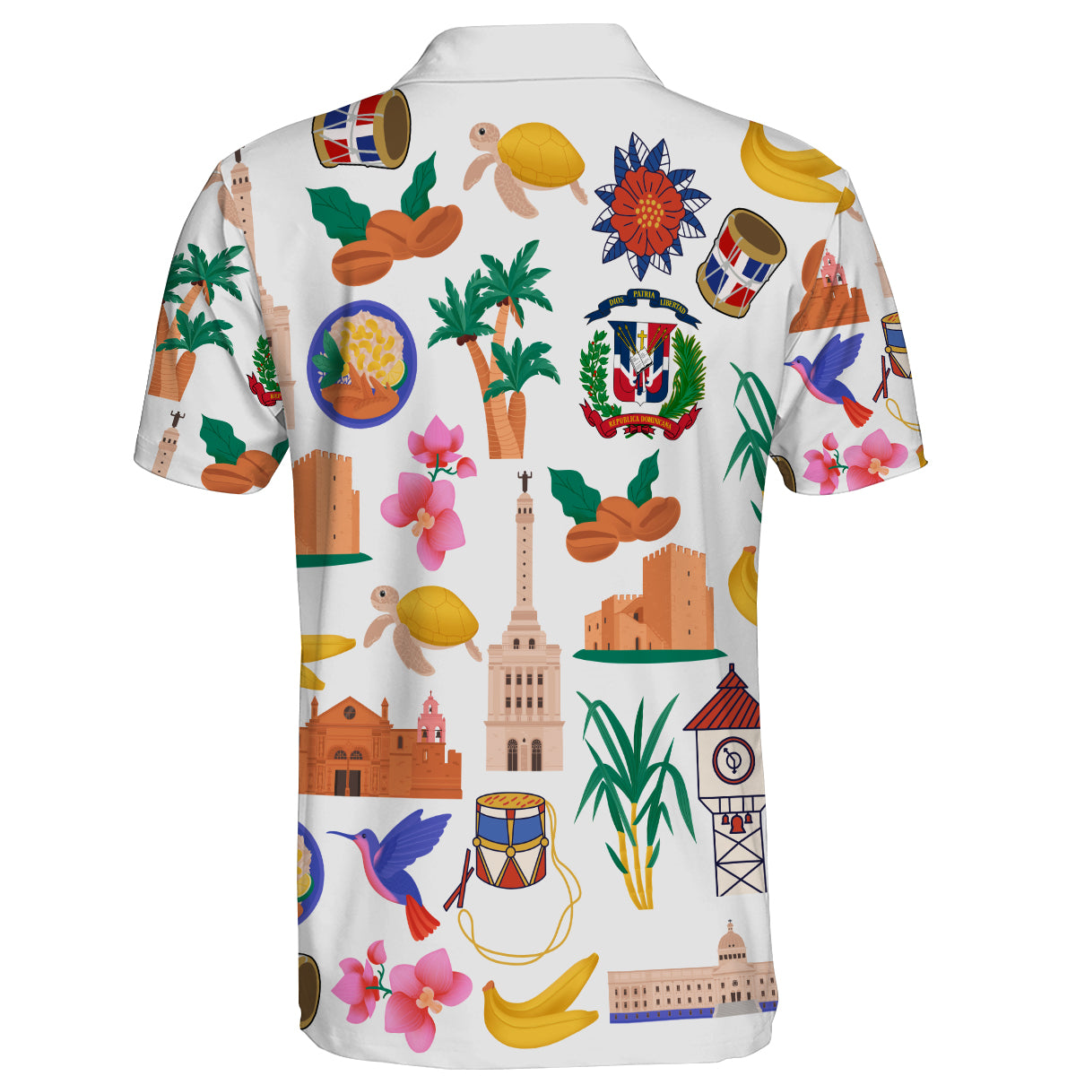Dominican Republic Flag With Symbols Polo Shirt