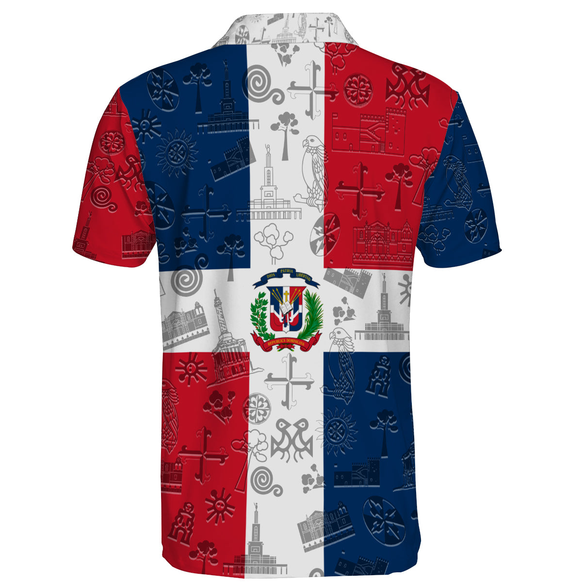 Dominican Repubic Polo Shirt With Cultural Flag