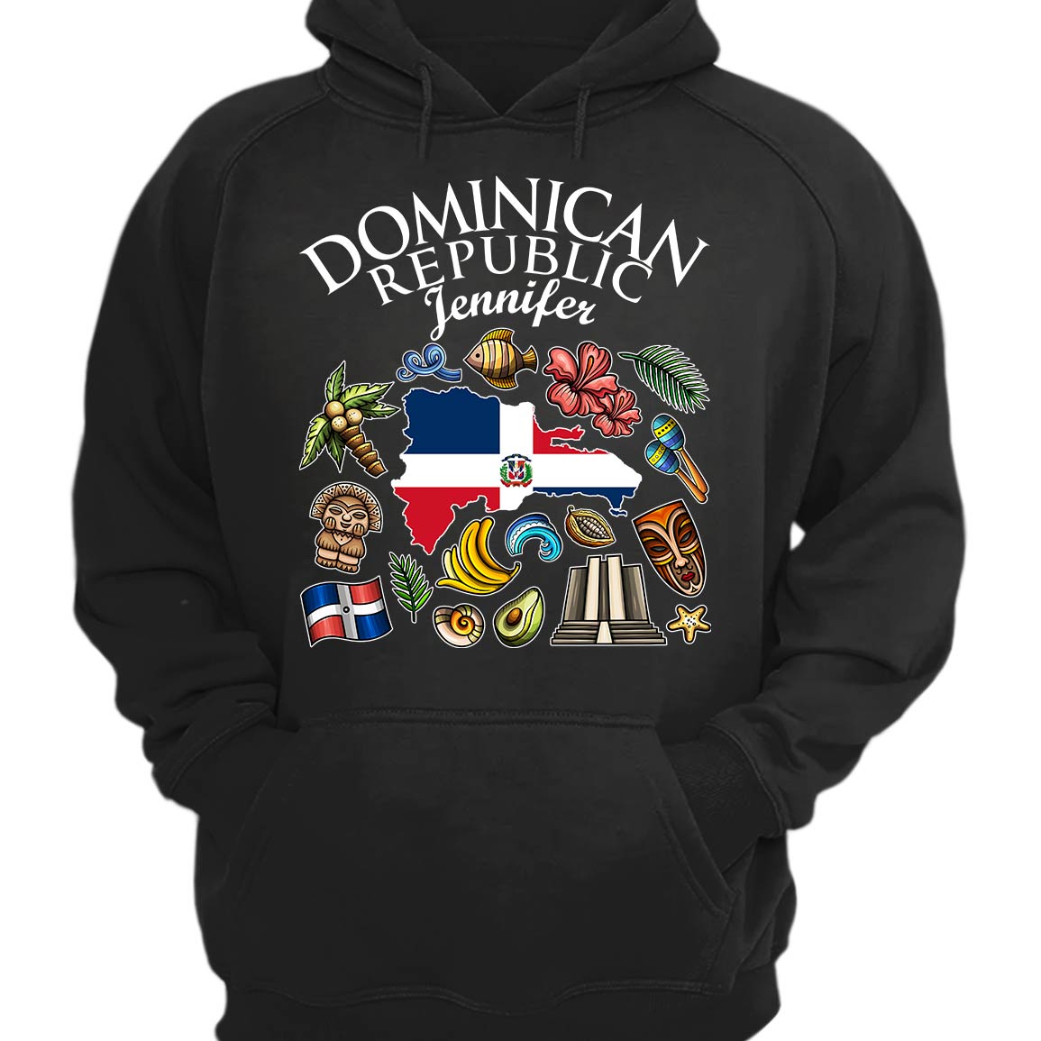 Customized Dominican Republic T-shirt With Symbols And Name v2