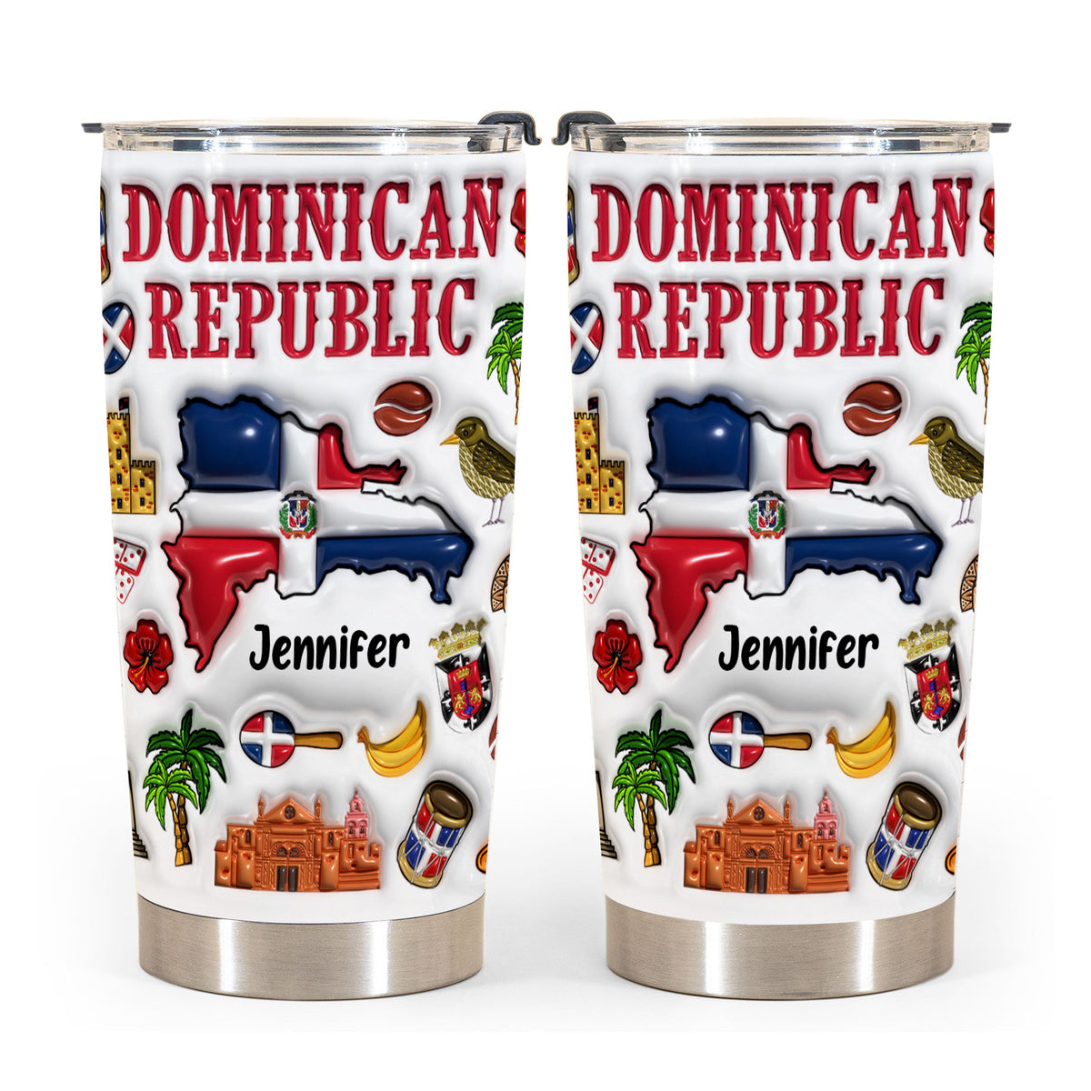 Custom Dominican Republic Tumbler Cup With Your Name