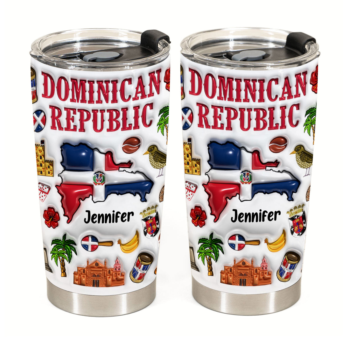 Custom Dominican Republic Tumbler Cup With Your Name
