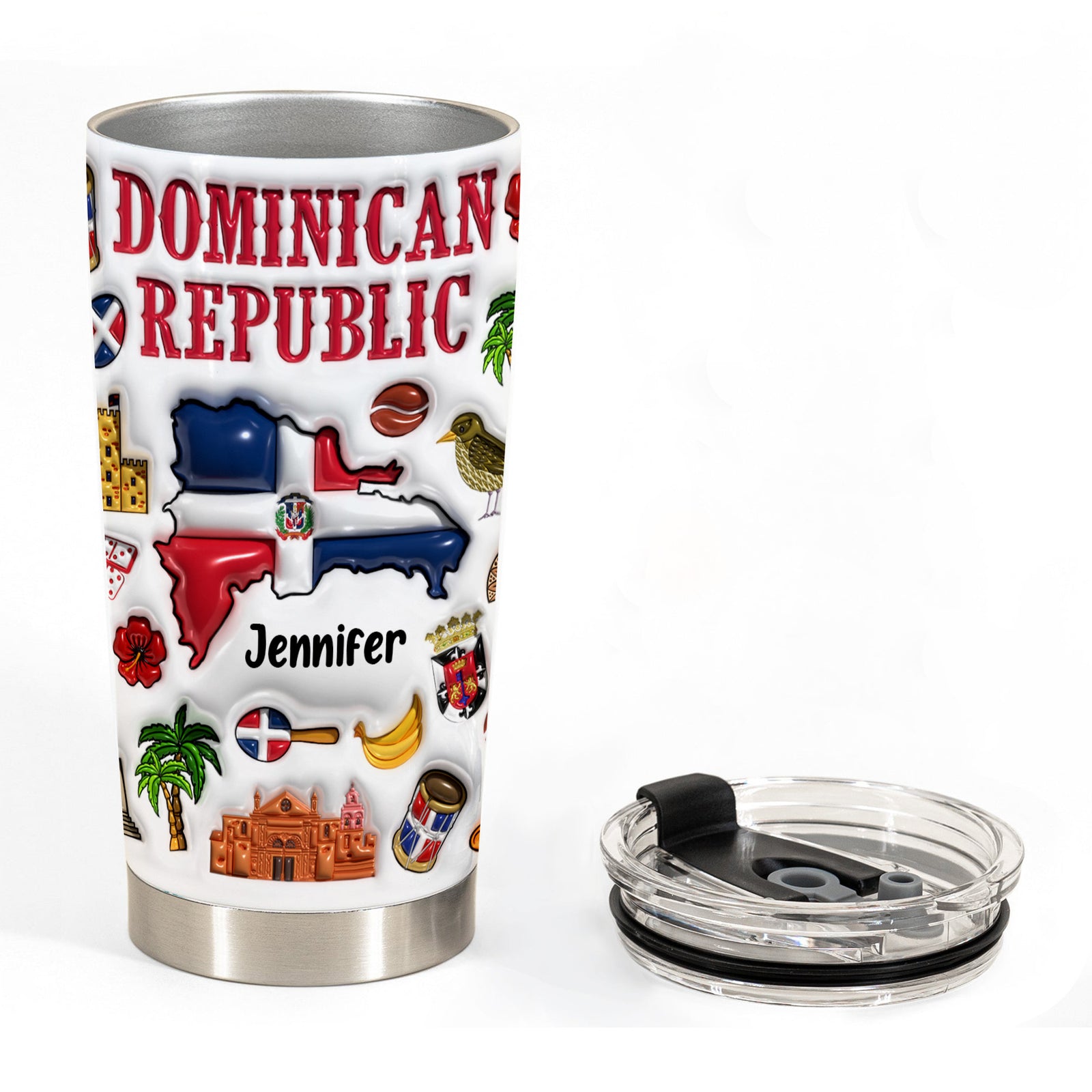 Custom Dominican Republic Tumbler Cup With Your Name