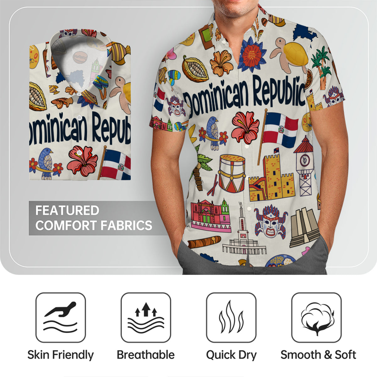 Dominican Republic Hawaiian Shirt For Vacation And Travel Lovers
