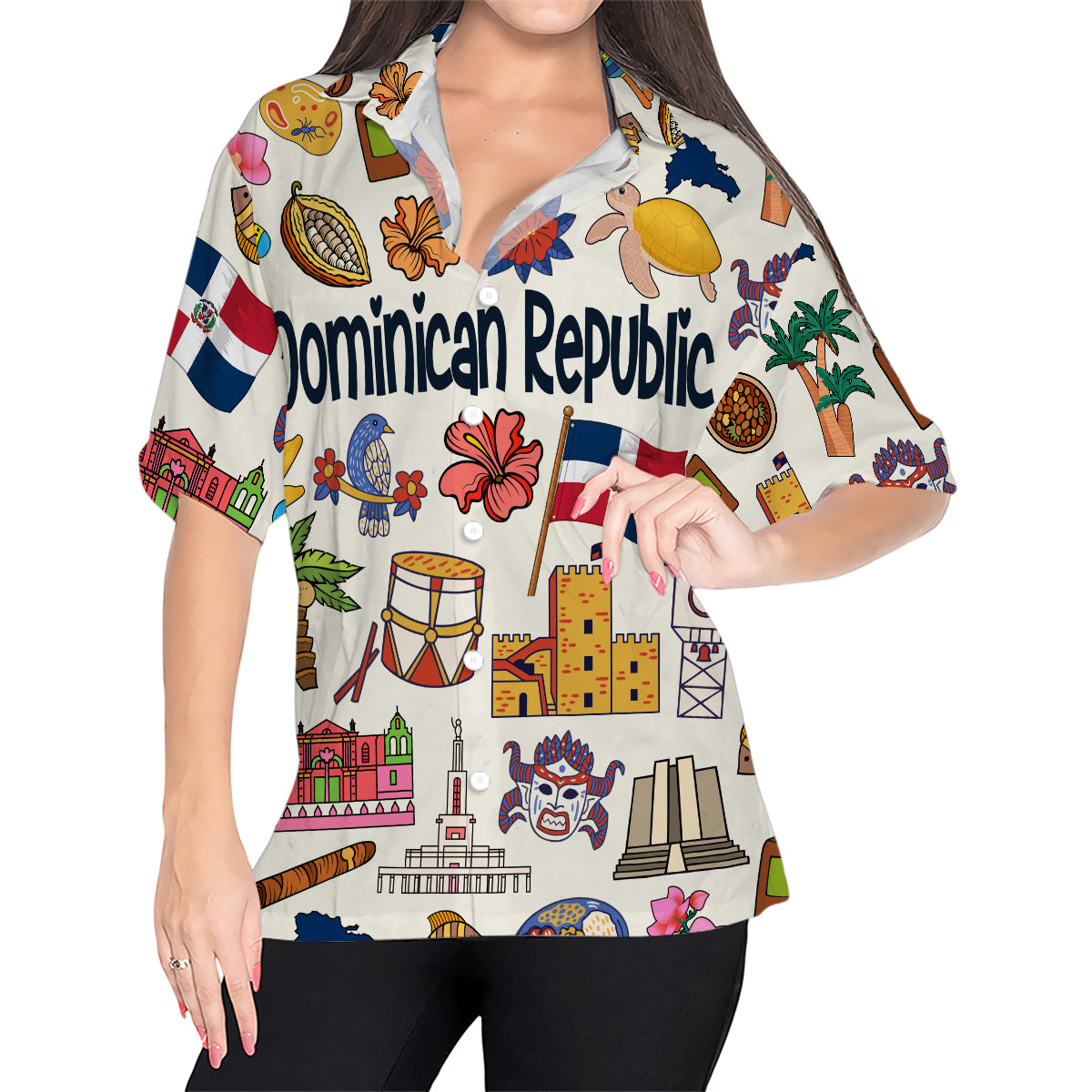 Dominican Republic Hawaiian Shirt For Vacation And Travel Lovers