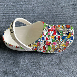 Dominican Symbols Personalized Clogs Shoes
