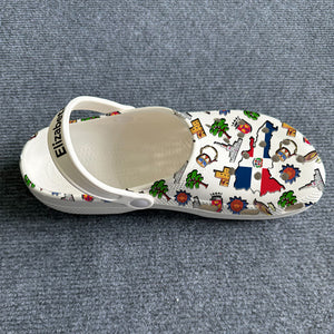 Customized Dominican Clogs Shoes With Dominican Flag And Symbols