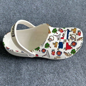 Customized Dominican Clogs Shoes With Dominican Flag And Symbols