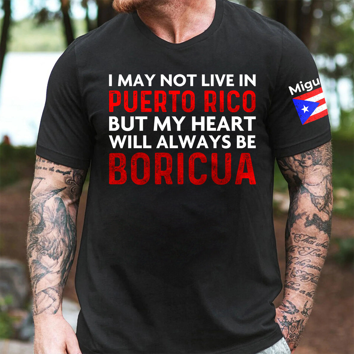 Custom My Heart Will Always Be Boricua T-shirt