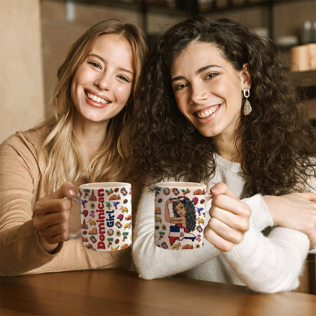 Custom Proud Dominican Girl Mug And Your Name