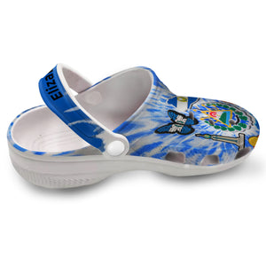 El Salvador Personalized Clogs Shoes With Symbols Tie Dye