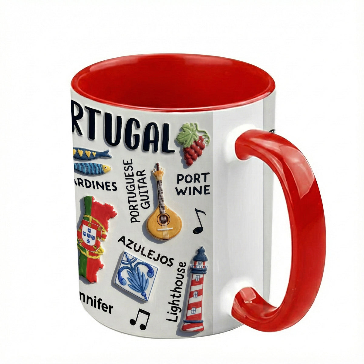 Personalized Portugal Accent Mug And Name