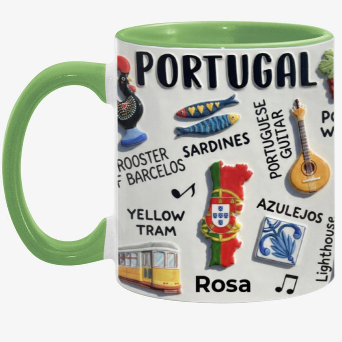 Personalized Portugal Accent Mug And Name