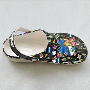 Personalized El Salvador Heart Clogs Shoes