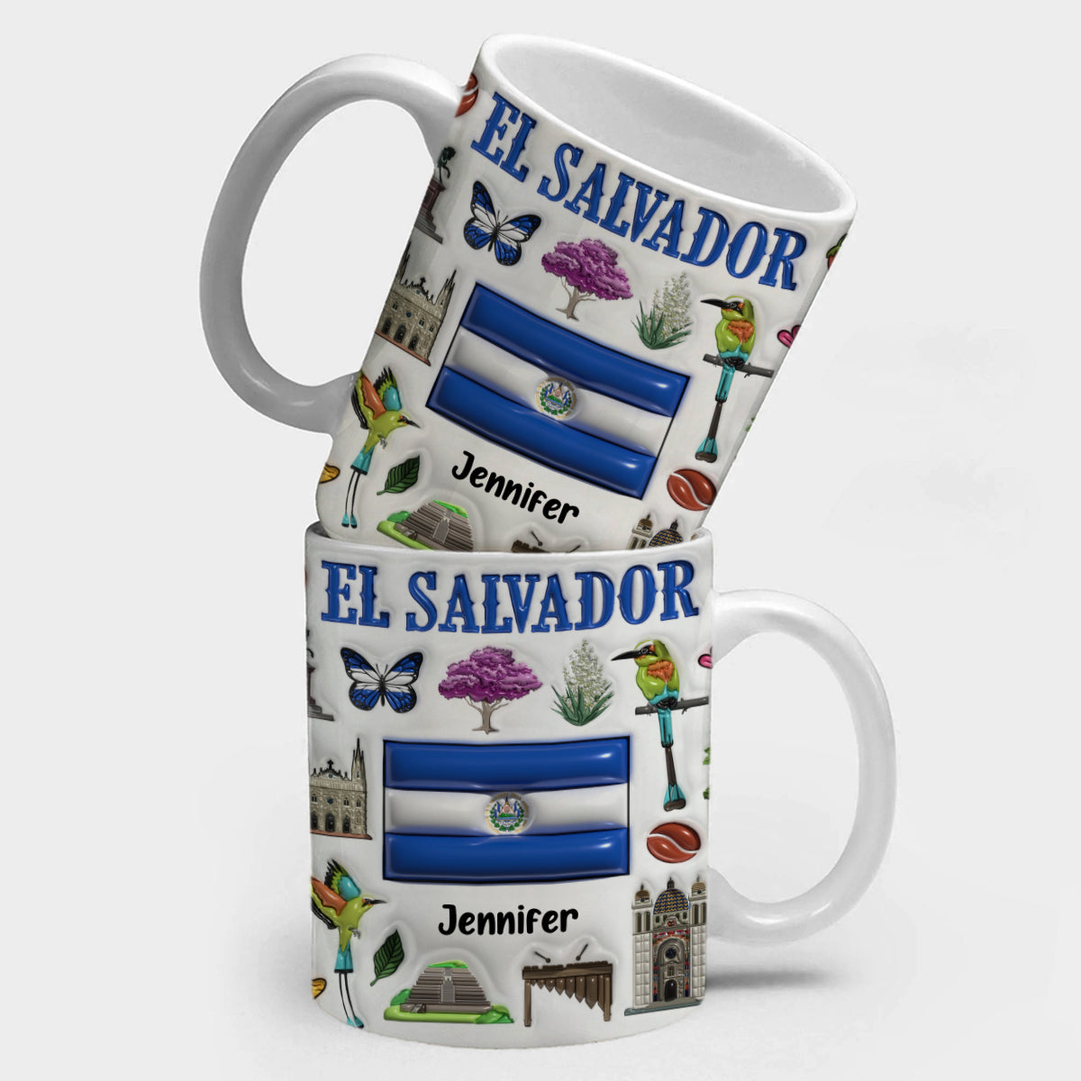 Custom El Salvador Coffee Mug Cup With Your Name