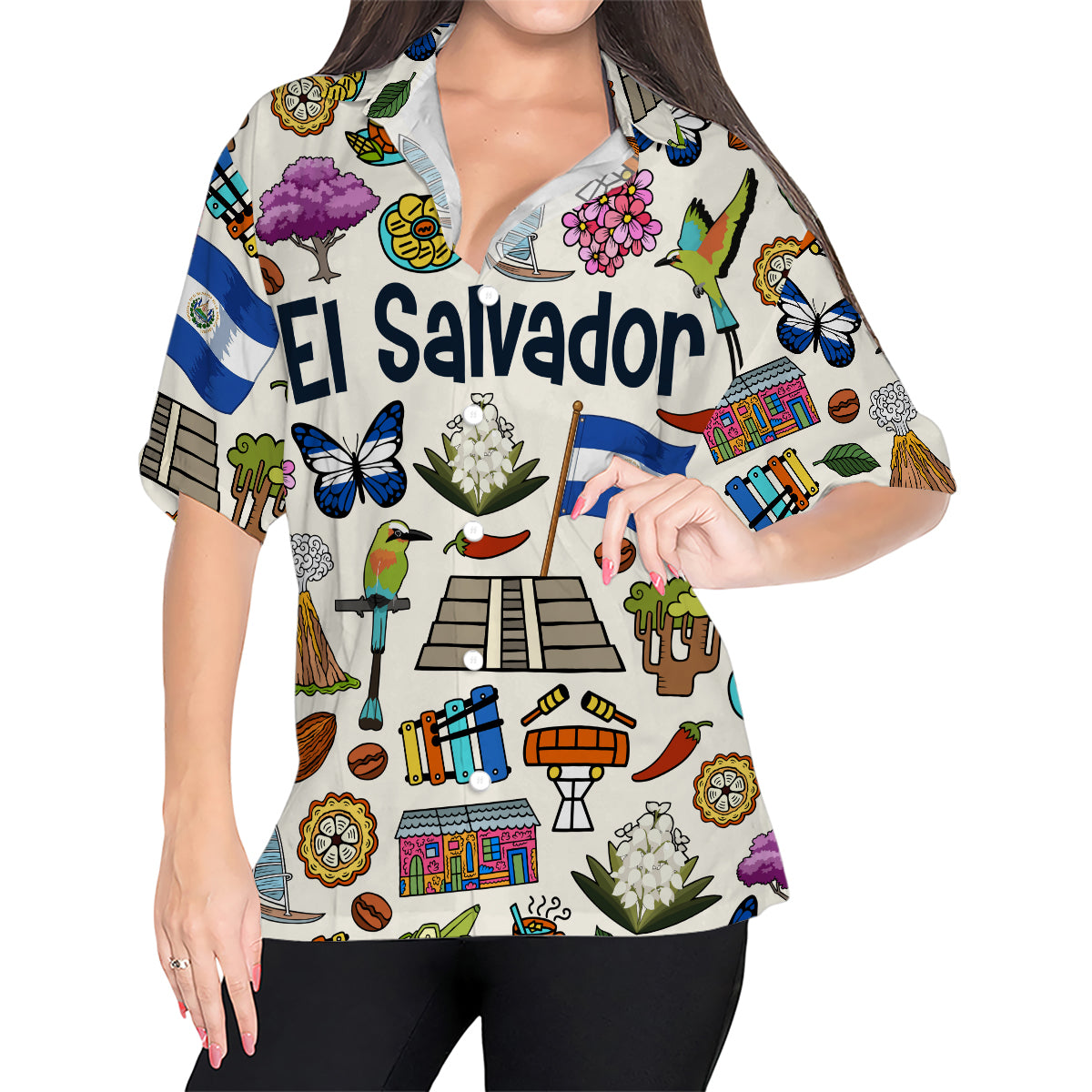 El Salvador Hawaiian Shirt For Vacation And Travel Lovers
