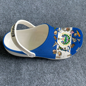 El Salvador Flag Symbols Personalized Clogs Shoes