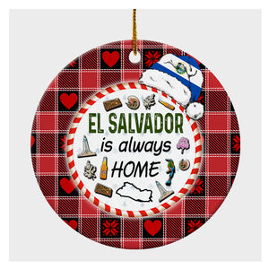 El Salvador Is Always Home Circle Ornament