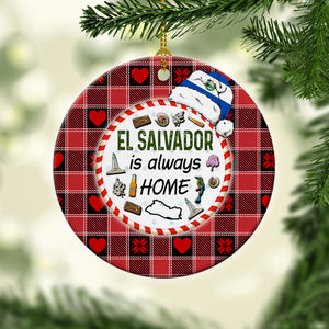 El Salvador Is Always Home Circle Ornament