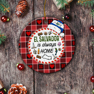 El Salvador Is Always Home Circle Ornament