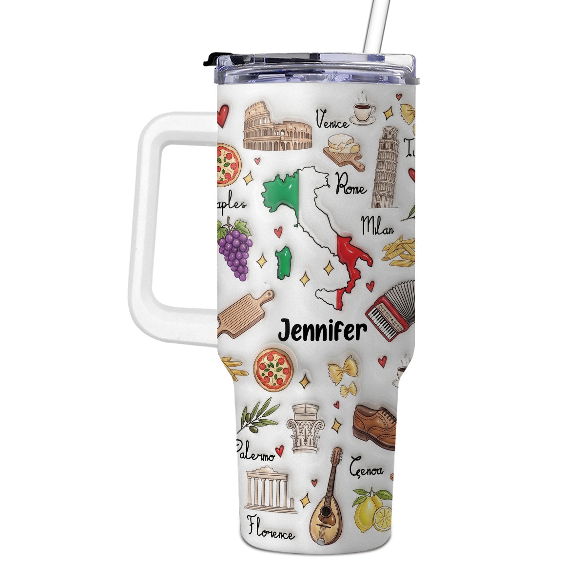 Custom Italy 40oz Tumbler With Your Name