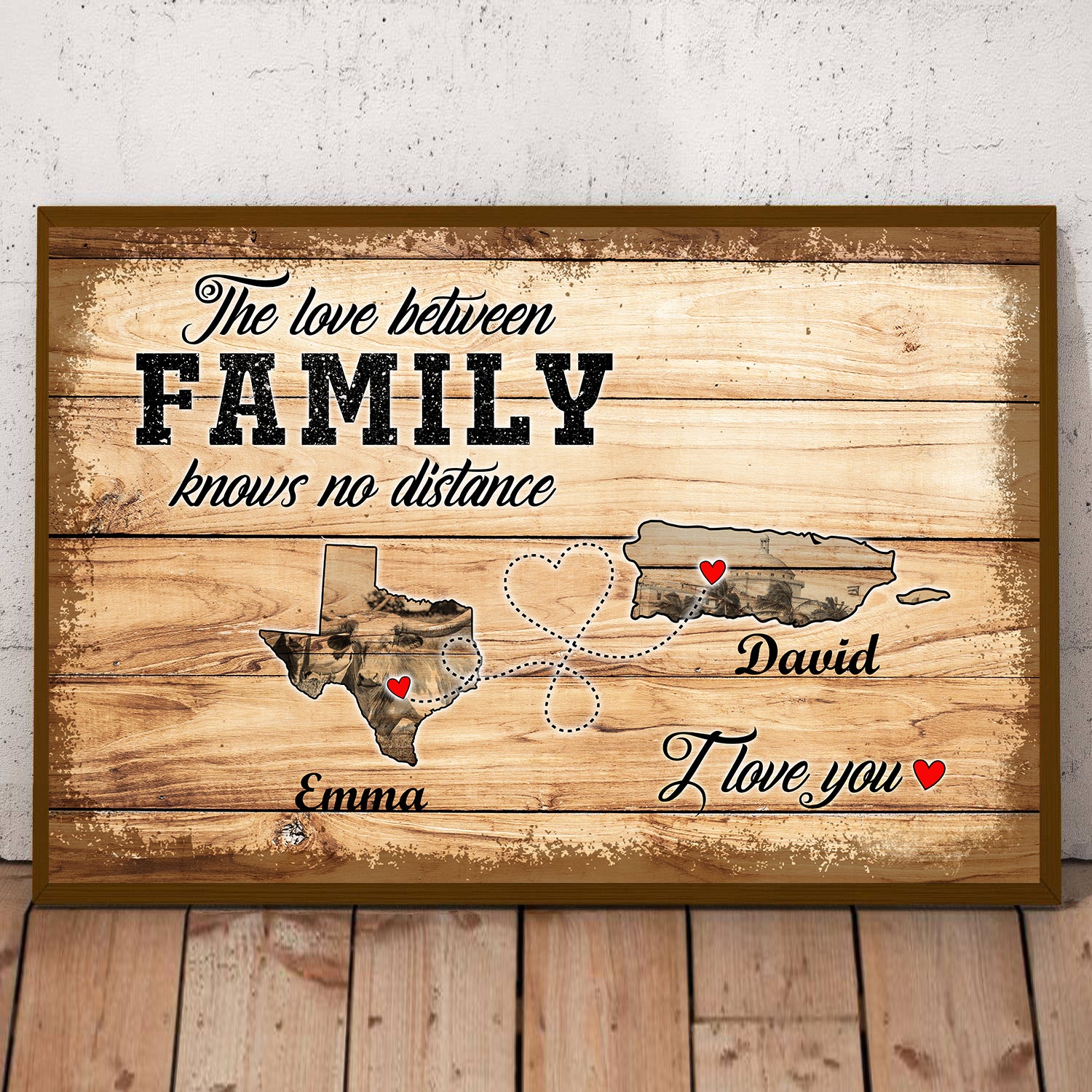 Puerto Rico Texas The Love Between Family Knows No Distance Custom Poster