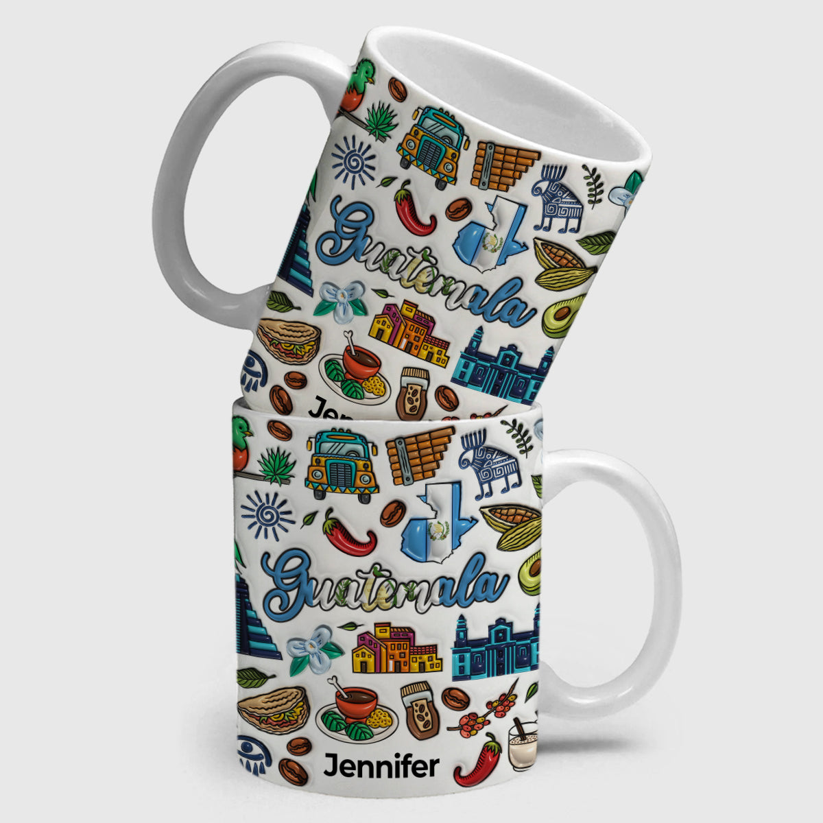 Custom Guatemala Mug With Guatemala Flag