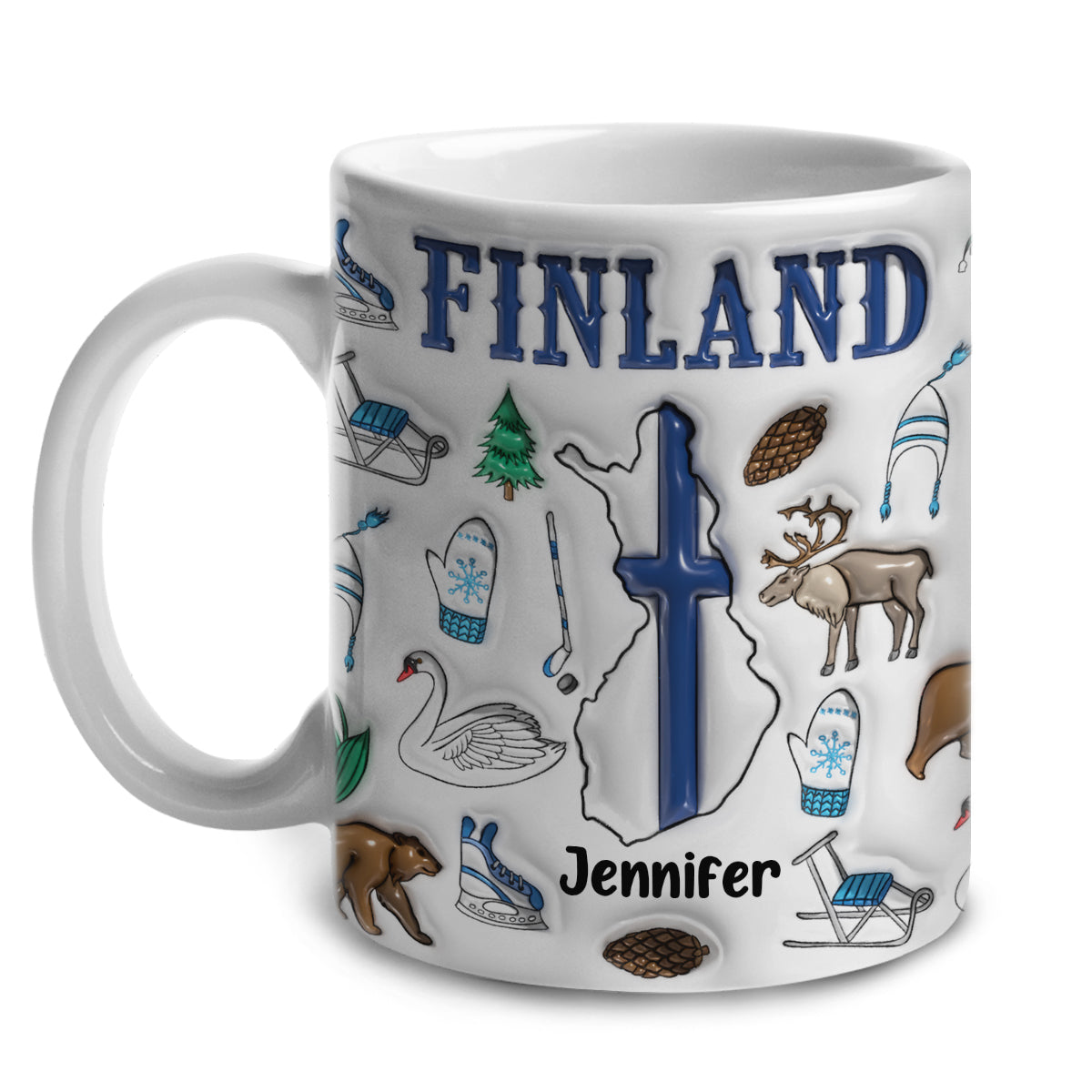 Custom Finland Coffee Mug Cup With Your Name