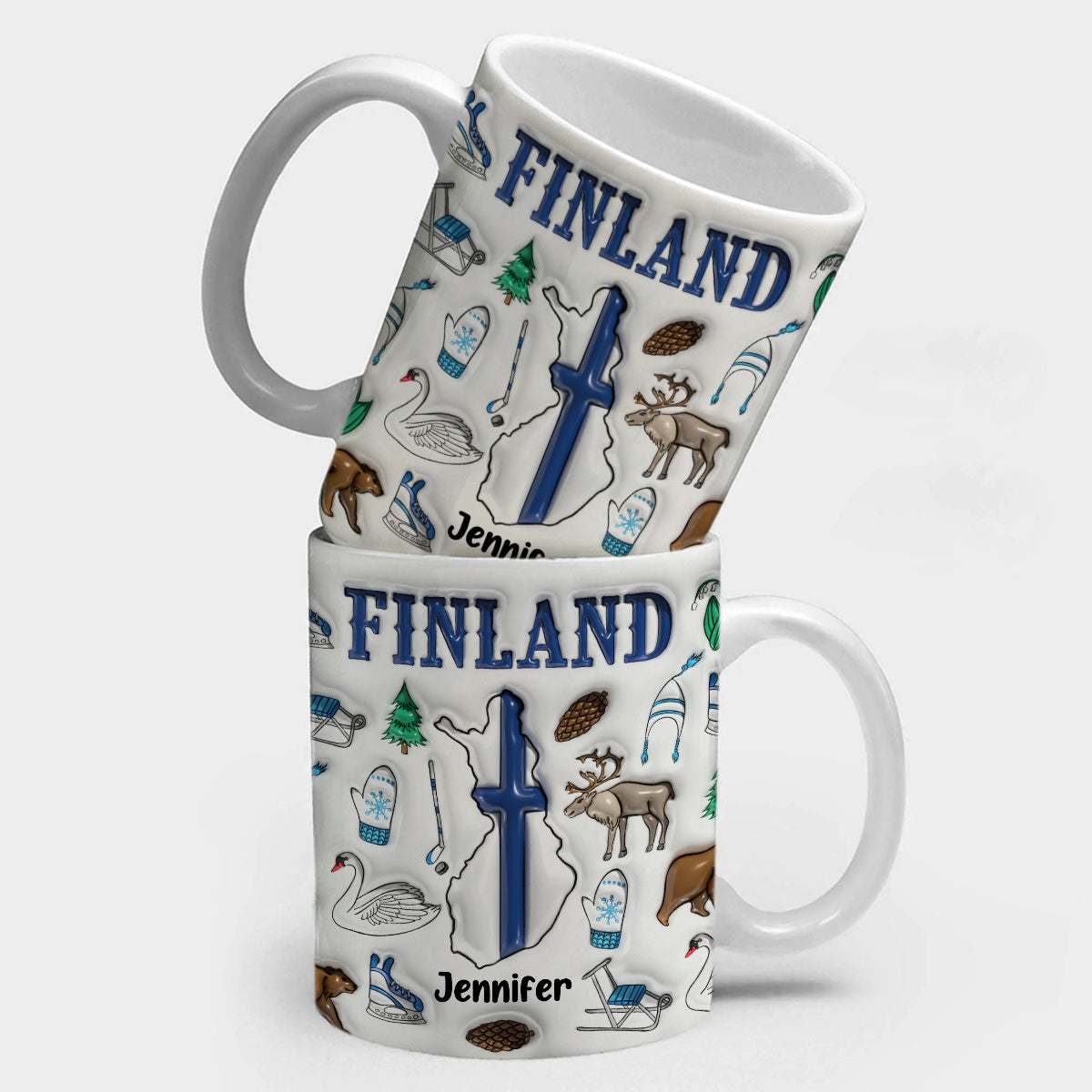 Custom Finland Coffee Mug Cup With Your Name