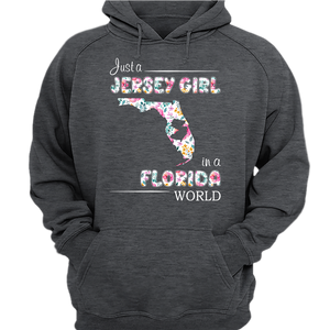 Just A Jersey Girl In A Florida World Flower T-shirt