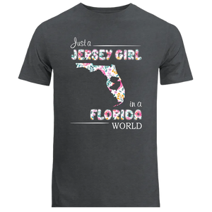 Just A Jersey Girl In A Florida World Flower T-shirt