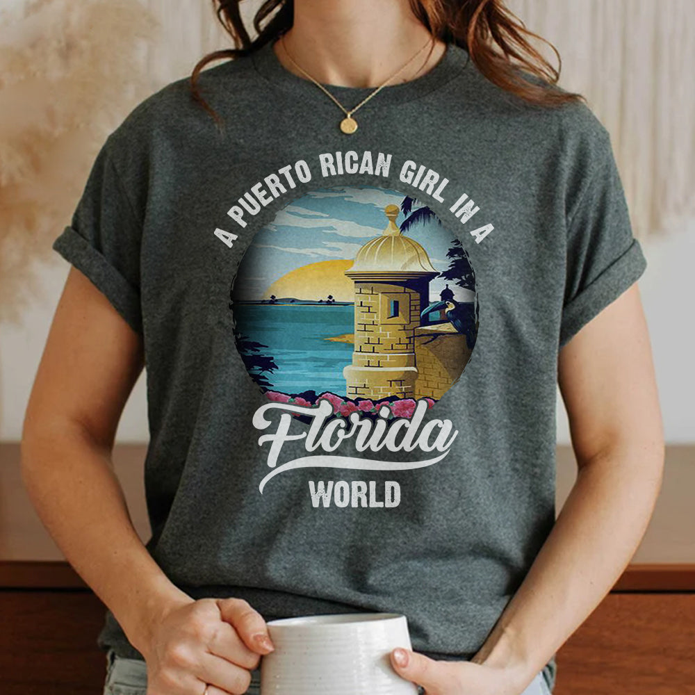 A Puerto Rican Girl In A Florida World T-shirt