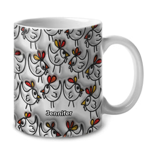 Funny Chicken Coffee Mug Cup With Custom Your Name