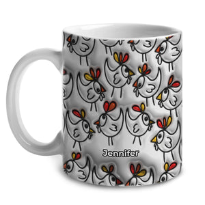 Funny Chicken Coffee Mug Cup With Custom Your Name
