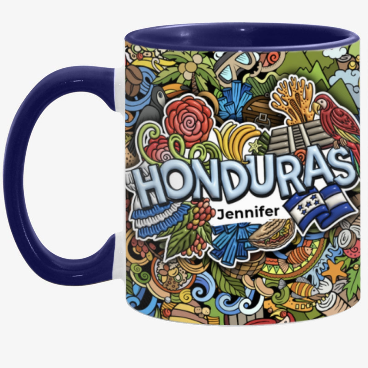 Custom Honduras Accent Mug With Mixed Symbols