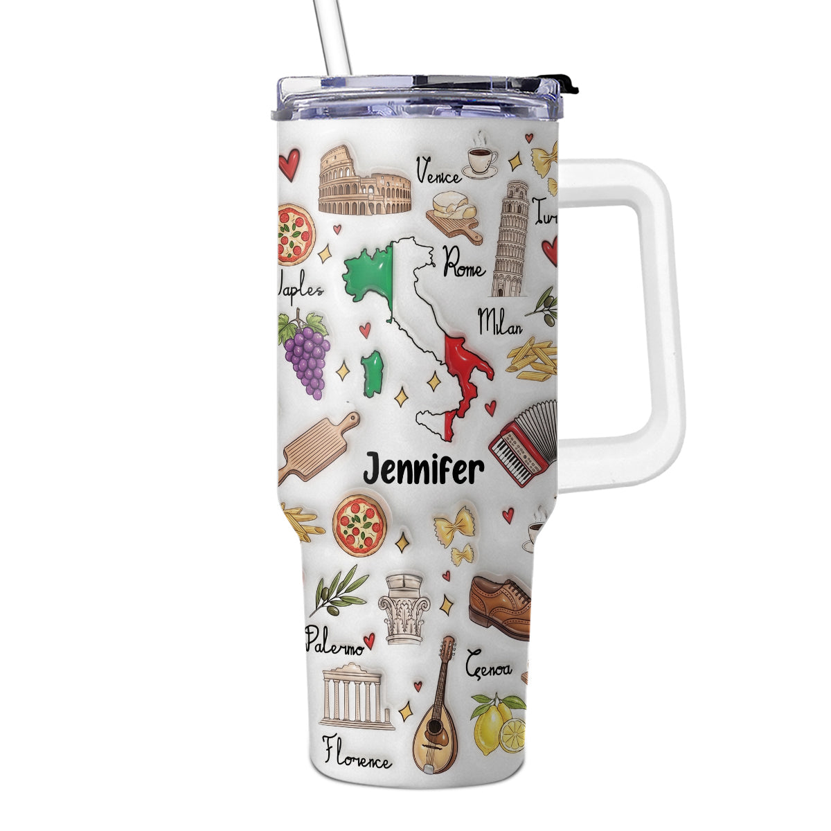 Custom Italy 40oz Tumbler With Your Name