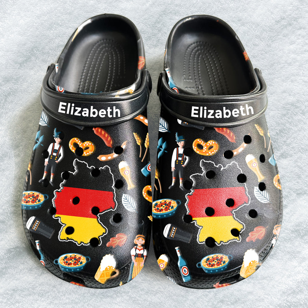 Germany Customized Clogs Shoes With German Flag And Symbols v2