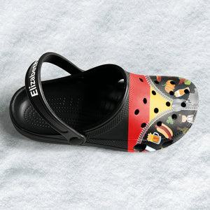 Germany Customized Clogs Shoes With German Flag Zipper