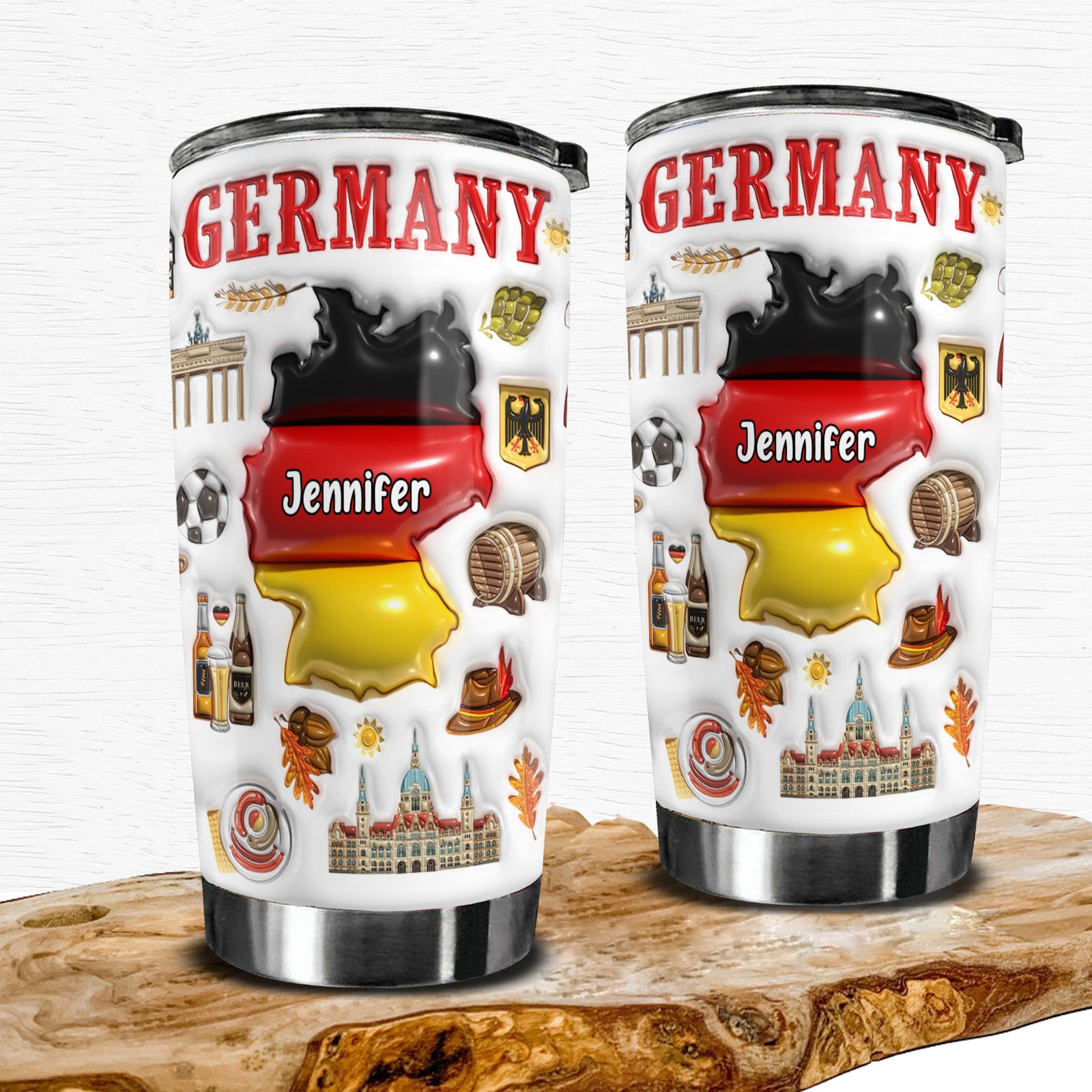 Custom Germany Tumbler Cup With Your Name