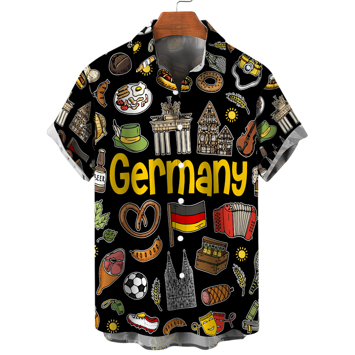 Germany Hawaiian Shirt With Color Background