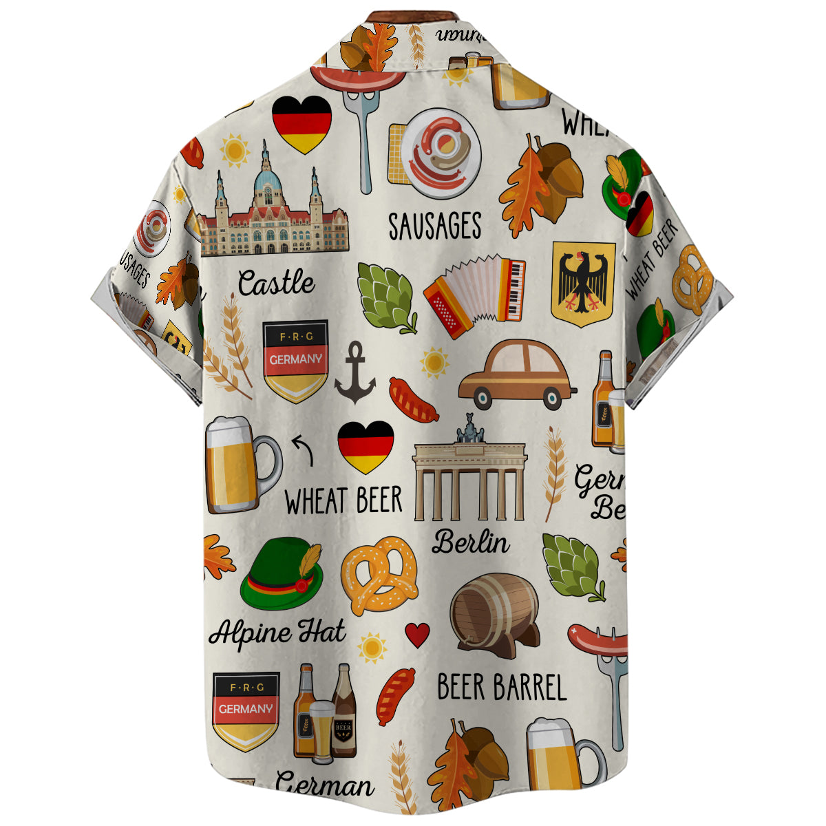 Germany Hawaiian Shirt With Symbols
