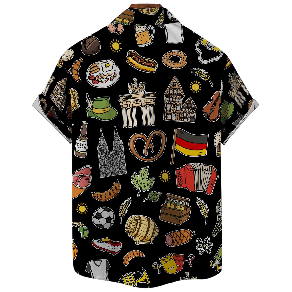 Germany Hawaiian Shirt With Color Background