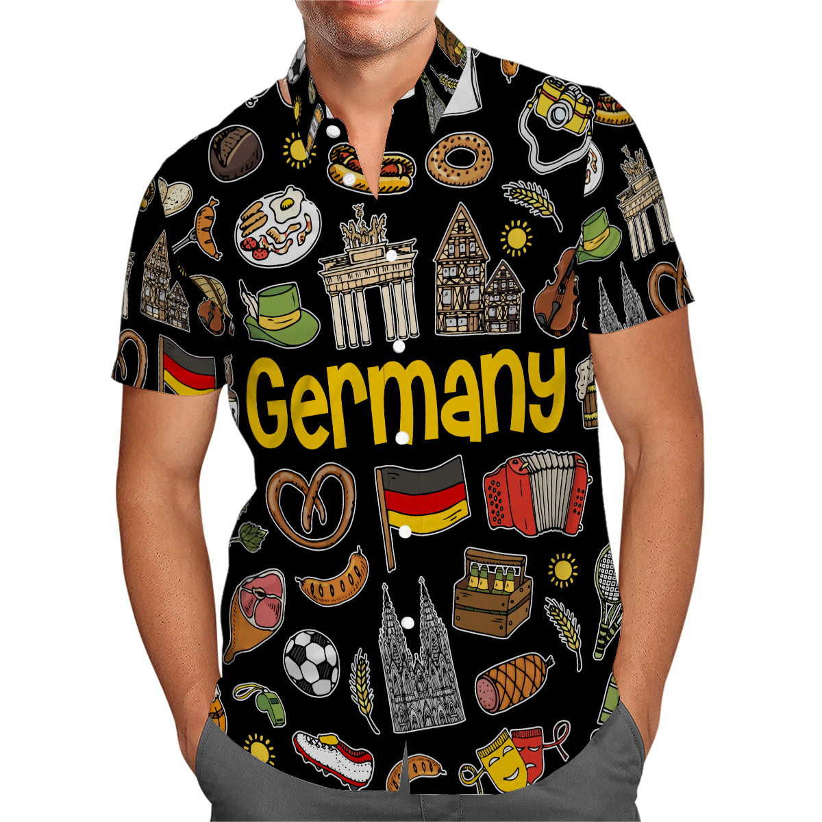 Germany Hawaiian Shirt With Color Background