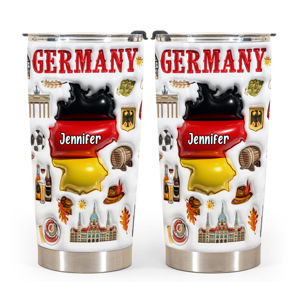 Custom Germany Tumbler Cup With Your Name