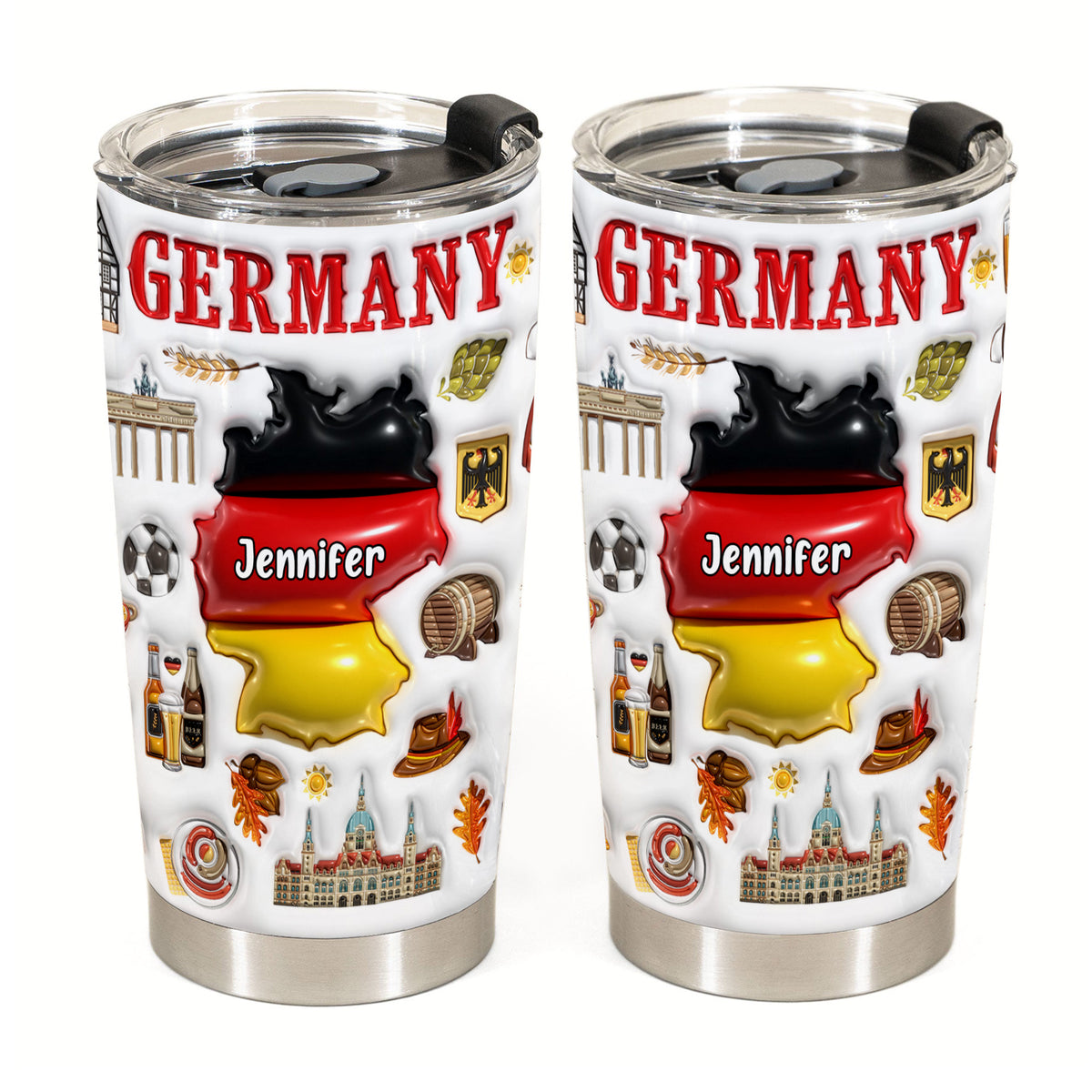 Custom Germany Tumbler Cup With Your Name