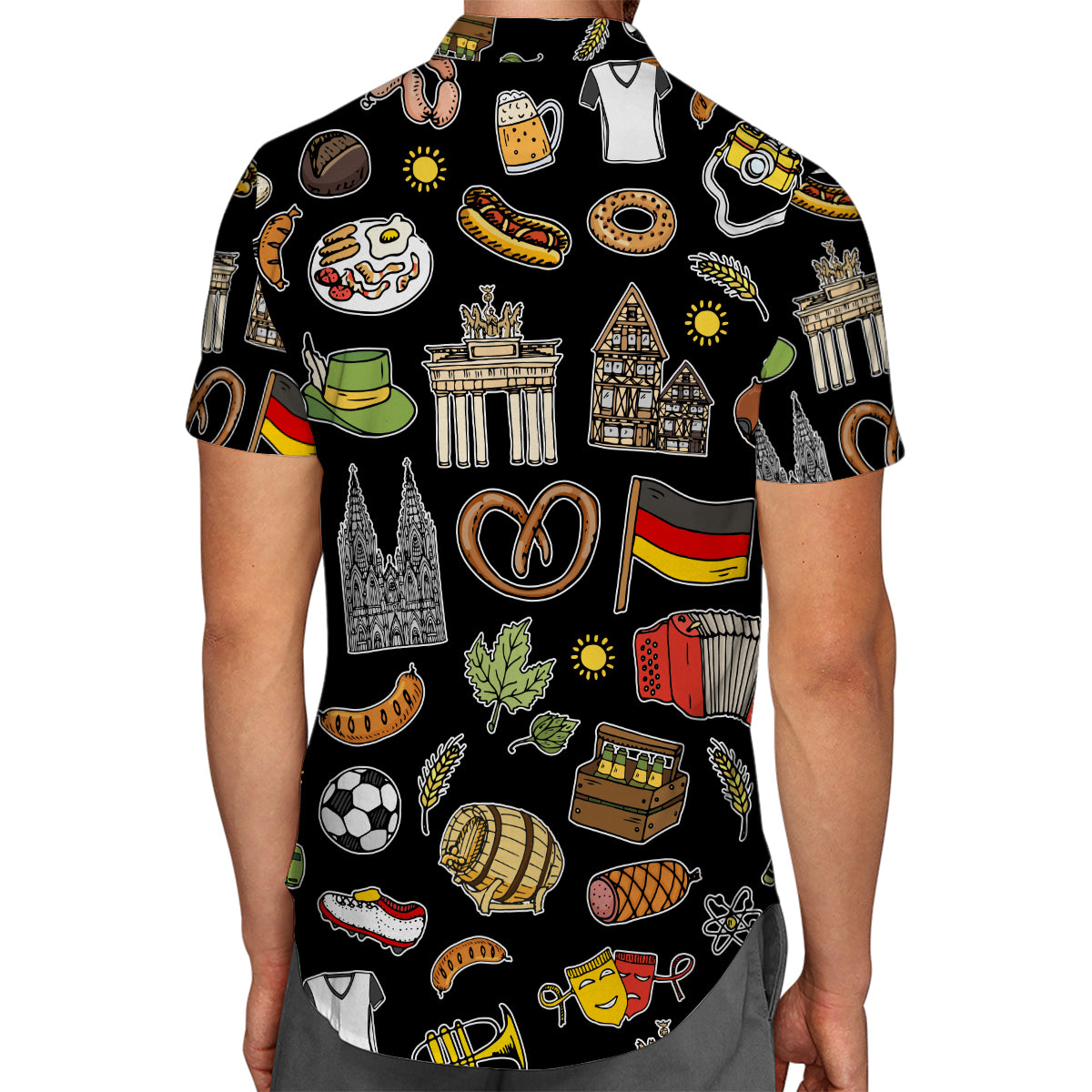 Germany Hawaiian Shirt With Color Background