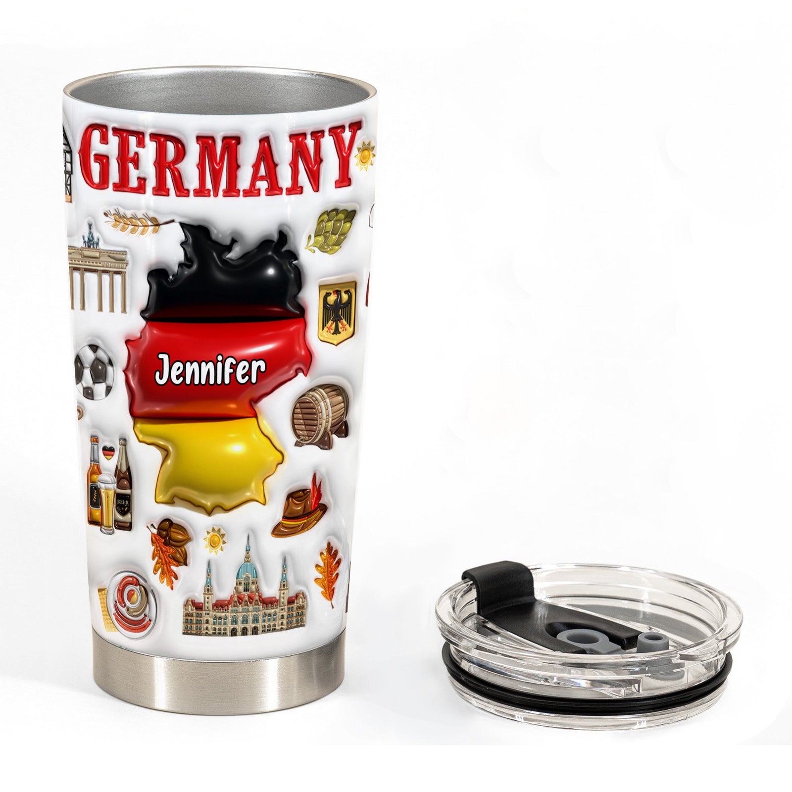 Custom Germany Tumbler Cup With Your Name