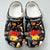 Germany Customized Clogs Shoes With German Flag And Symbols Black Background
